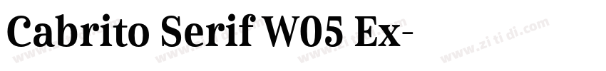 Cabrito Serif W05 Ex字体转换